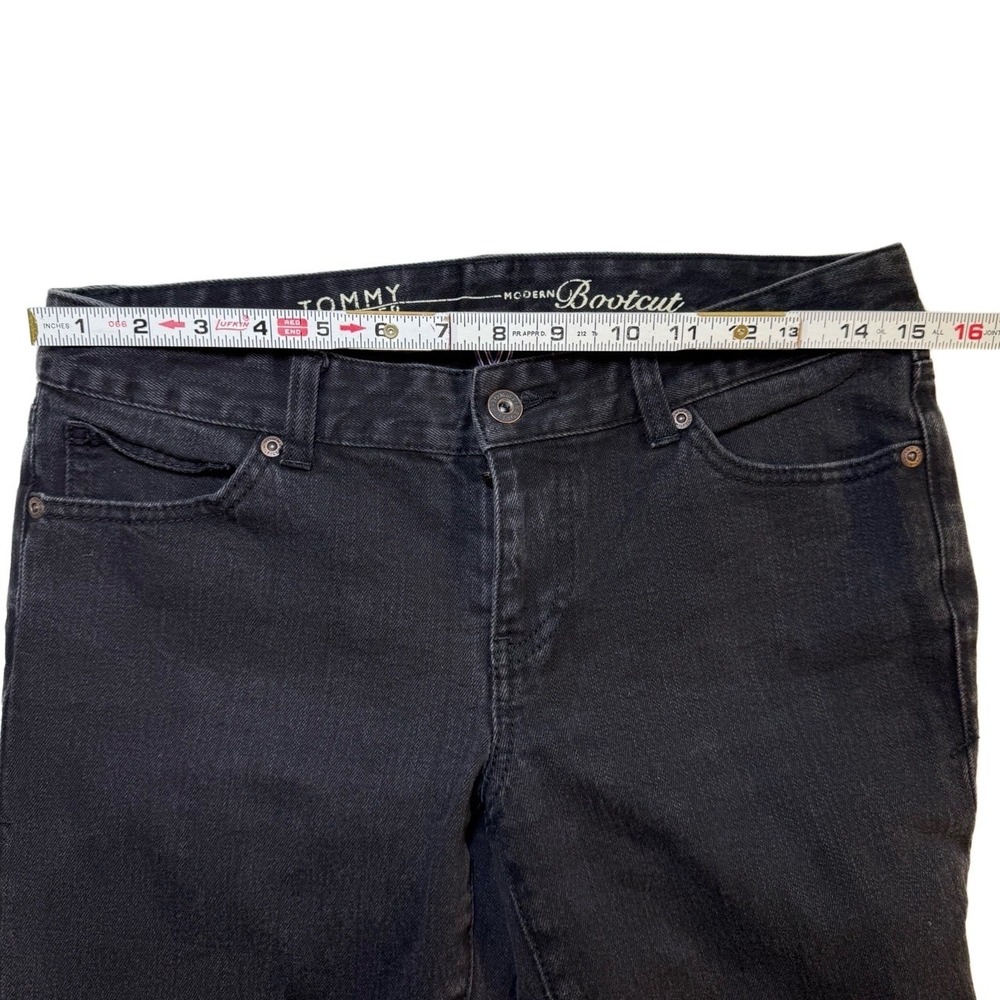 Tommy Hilfiger Modern Bootcut Jeans Black Women's Size 6 Flap Pockets Stretch - Picture 5 of 11